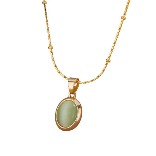 Bellebrilho - Golden Aura Opal Necklace - Sereni Femme