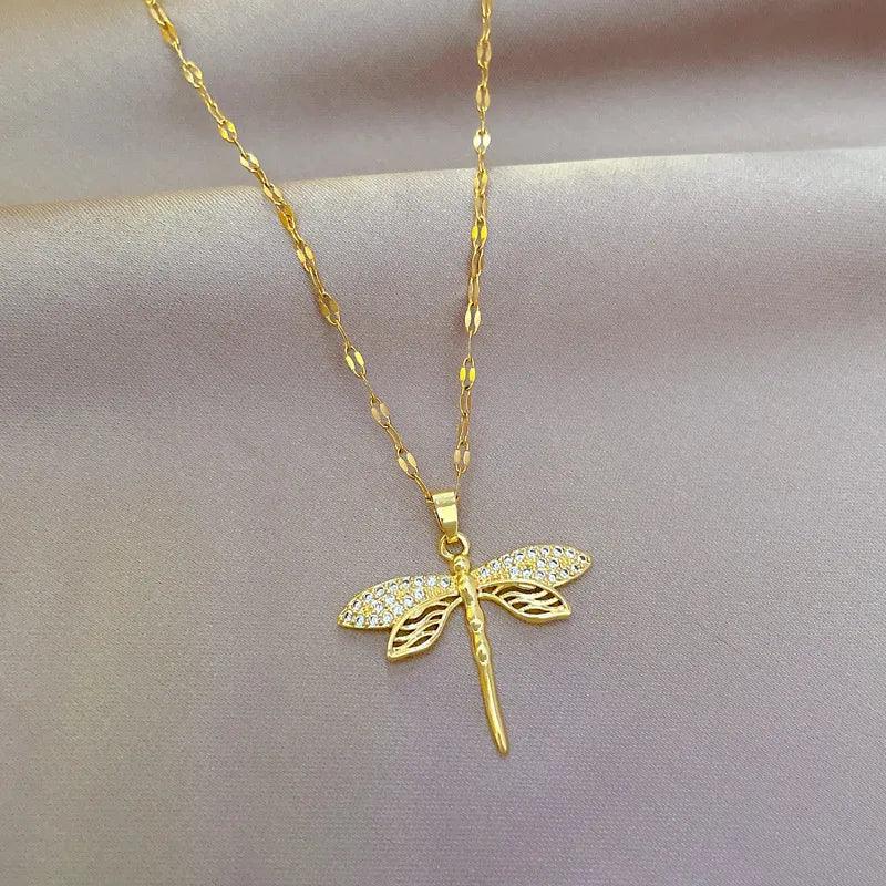 DIEYURO - Dragonfly charm necklace - Sereni Femme