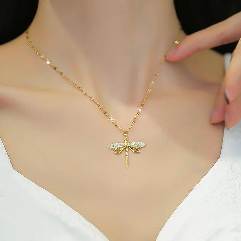 DIEYURO - Dragonfly charm necklace - Sereni Femme