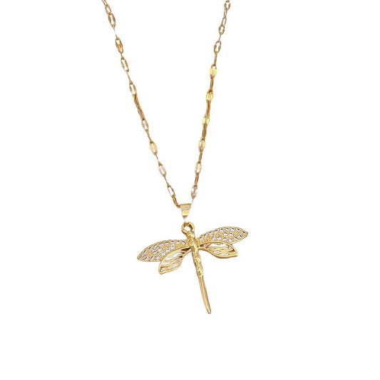 DIEYURO - Dragonfly charm necklace - Sereni Femme