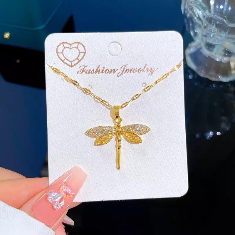 DIEYURO - Dragonfly charm necklace - Sereni Femme