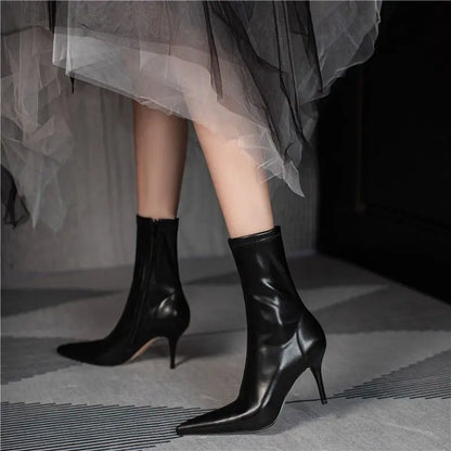 Pointed Toe Female Ankle Boots - Sereni Femme