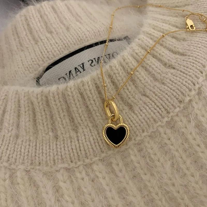 Gold heart - Double-sided love necklace - Sereni Femme