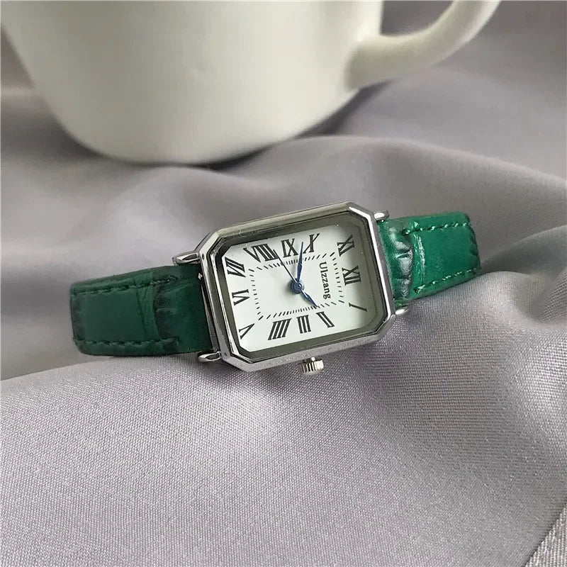 ModernClassic Rectangle Clock Wristwatch - Sereni Femme