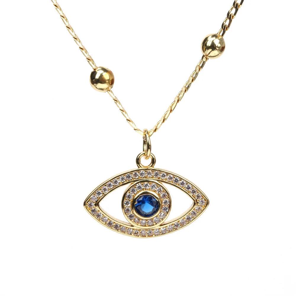 Olhoazul - Stainless Steel Eye of Protection Necklace - Sereni Femme