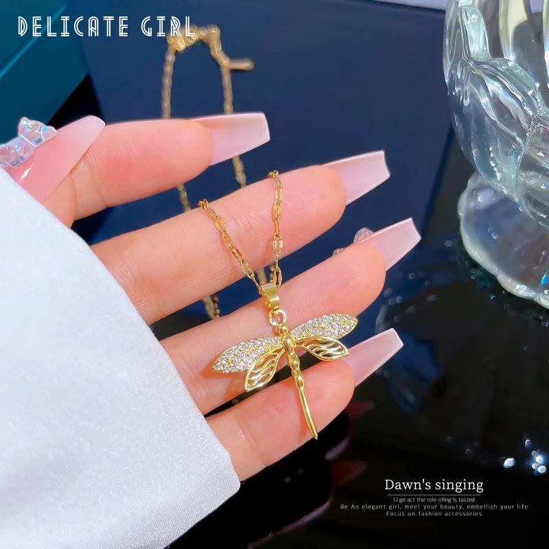 DIEYURO - Dragonfly charm necklace - Sereni Femme