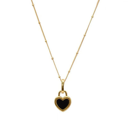 Gold heart - Double-sided love necklace - Sereni Femme