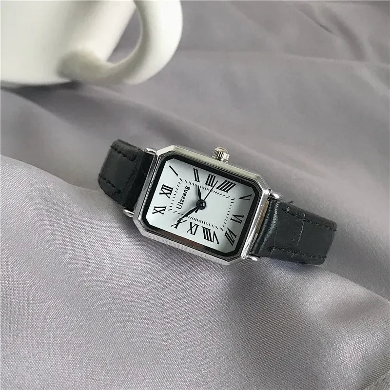 ModernClassic Rectangle Clock Wristwatch - Sereni Femme