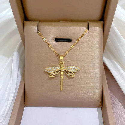 DIEYURO - Dragonfly charm necklace - Sereni Femme