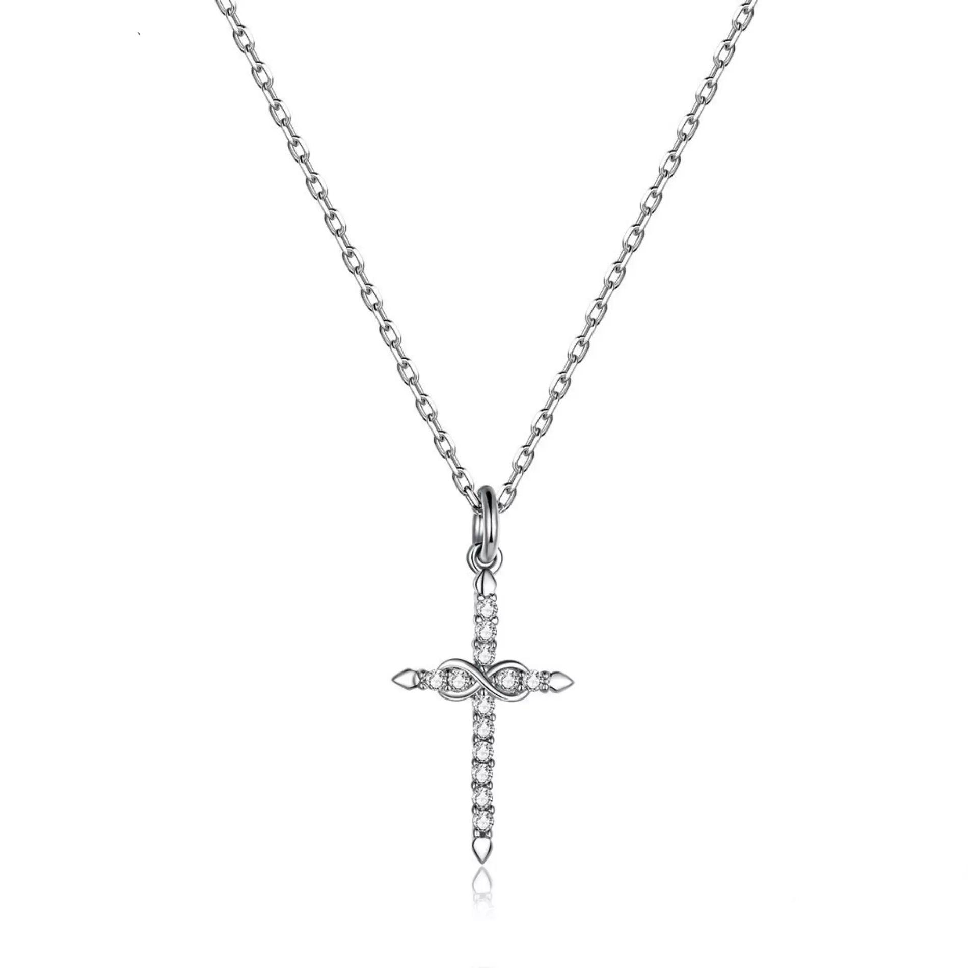 925 Silver Cross Necklace Sereni™ - Sereni Femme