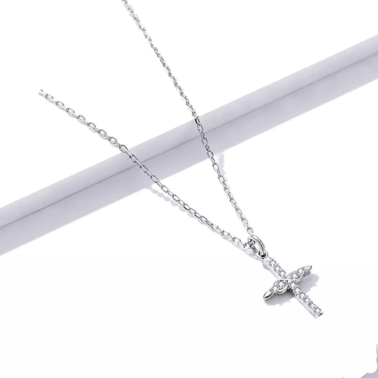 925 Silver Cross Necklace Sereni™ - Sereni Femme